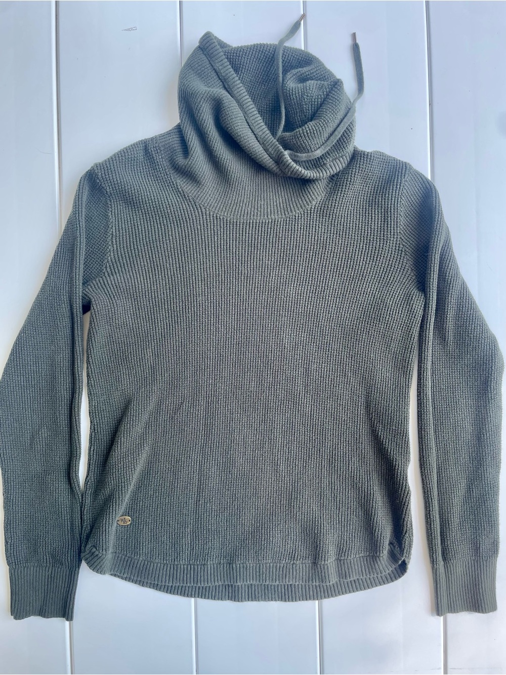 Ralph Lauren Hunter Green Cowl Neck Pullover, Size SP